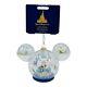 Blue Base 50th Anniversary Mickey Icon Glass Cinderella Castle Disney Ornament