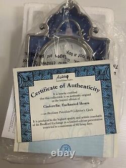 Bradford Exchange Disney Cinderella Heirloom Porcelain Clock Enchanted Hours New