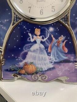 Bradford Exchange Disney Cinderella Heirloom Porcelain Clock Enchanted Hours New