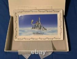 Brand New! Walt Disney Large Rectangle Plate Cinderella Castle & Tinkerbell