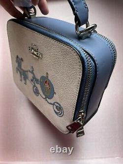 COACH X DISNEY Cinderella Signature Canvas Box Crossbody Bag #C1426