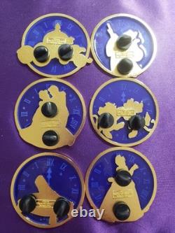 COMPLETE 6 PIN SET Disney Cinderella Clock Layered Blind Box Enamel Pin NEW