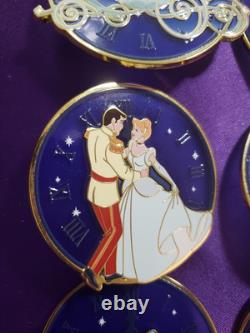 COMPLETE 6 PIN SET Disney Cinderella Clock Layered Blind Box Enamel Pin NEW