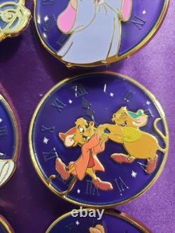 COMPLETE 6 PIN SET Disney Cinderella Clock Layered Blind Box Enamel Pin NEW