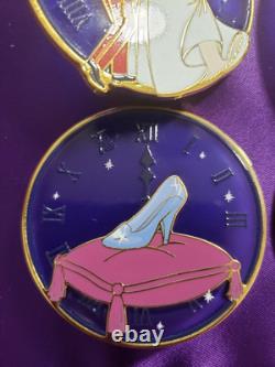 COMPLETE 6 PIN SET Disney Cinderella Clock Layered Blind Box Enamel Pin NEW