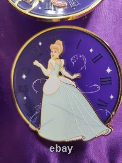 COMPLETE 6 PIN SET Disney Cinderella Clock Layered Blind Box Enamel Pin NEW
