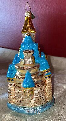 Christopher Radko Cinderella Castle Disney World Christmas Glass Ornament 2006
