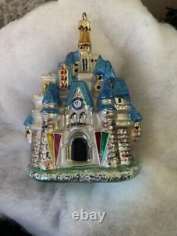 Christopher Radko Walt Disney CINDERELLA'S CASTLE Glass Ornament 1998 In Box