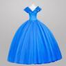 Cinderella Aschenputtel Disney Cosplay Kostüm Abend-kleid lang long Ball Film