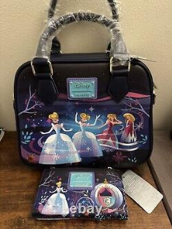 Cinderella Coach Anniversary Loungefly Disney Purse Crossbody Satchel & Wallet