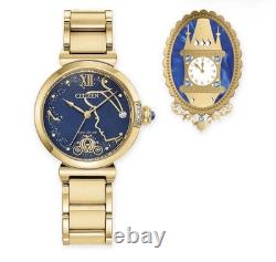 Citizen Women's Disney Cinderella 75th Anniversary Watch and Pin Set #160 NEW