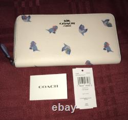 Coach X Disney Cinderella C2893 Accordion Zip Wallet With Flying Birds Print New