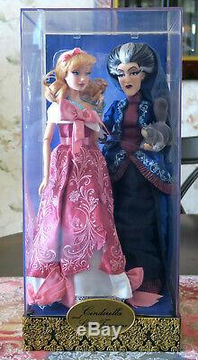 DISNEY DESIGNER FAIRYTALE CINDERELLA LADY TREMAINE Limited Edition DOLL SET NIB