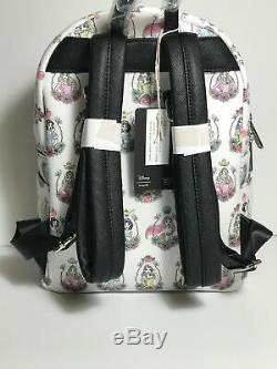 DISNEY Loungefly Princess Cinderella Belle Ariel Mini Backpack & Wallet SET
