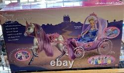 DISNEY Princess Prince Charming Enchanted Horse & Carriage Rare 2003 New in Box