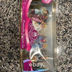 DISNEY STORE CINDERELLA 6 FIGURE FIGURINE PLAY SET Rare