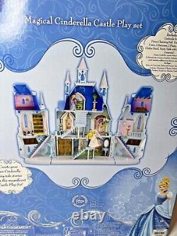 DISNEY STORE Magical CINDERELLA Castle LIGHT UP Play SET Prince Charming NEW