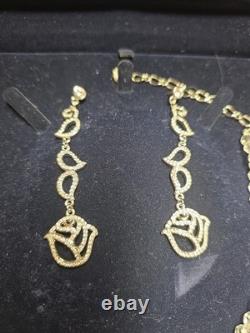 DISNEY SWAROVSKI Cinderella Choker & Earring Set NWT RARE In Box, COA