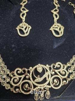 DISNEY SWAROVSKI Cinderella Choker & Earring Set NWT RARE In Box, COA