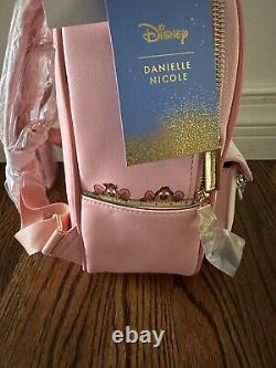 Danielle Nicole Disney Cinderella Mini Backpack Bag Purse Pink NEW Mice Sewing