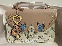 Danielle Nicole Disney Cinderella Monogram Crossbody Bag Gus Gus Blue Birds NWT