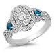 Disney 1.0 TCW Sparkling Round Cut Stone Women Cinderella Engagement Ring