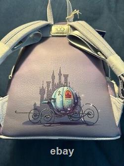 Disney 100 Cinderella Lenticular Rags To Ballgown Loungefly Mini Backpack Nwt