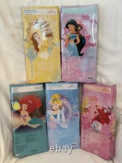 Disney 5 Princesses Belle, Cinderella, Aurora, Jasmine & Ariel Rare & New