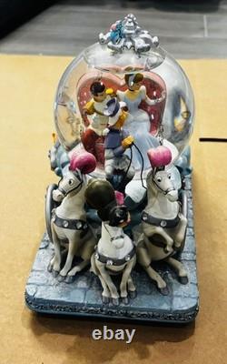 Disney 50th Anniversary Musical Snow Globe Carriage Cinderella and Prince NEW