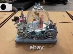 Disney 50th Anniversary Musical Snow Globe Carriage Cinderella and Prince NEW