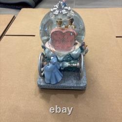 Disney 50th Anniversary Musical Snow Globe Carriage Cinderella and Prince NEW