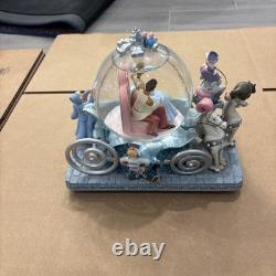 Disney 50th Anniversary Musical Snow Globe Carriage Cinderella and Prince NEW