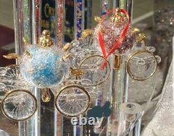 Disney Arribas CRYSTAL FILLED GLASS CINDERELLA CARRIAGE COACH You Choose Colors