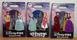 Disney Build-A-Pin Cinderella Glitter Character Pins 3-Pin Set Disney Franchise