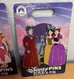 Disney Build-A-Pin Cinderella Glitter Character Pins 3-Pin Set Disney Franchise