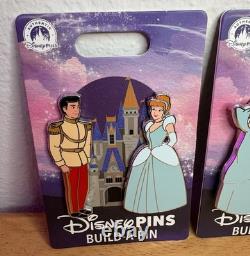 Disney Build-A-Pin Cinderella Glitter Character Pins 3-Pin Set Disney Franchise