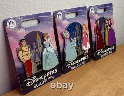 Disney Build-A-Pin Cinderella Glitter Character Pins 3-Pin Set Disney Franchise