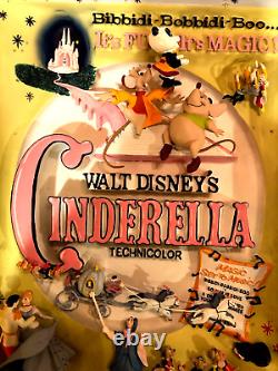 Disney CAST Cinderella Sculpted 3D Movie Poster CODE 3 NEW iN BOX RETIRED