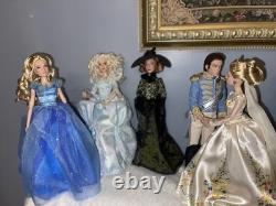 Disney Cinderella 12 in Collector Fashion Doll Lot with Prince & Accessories
