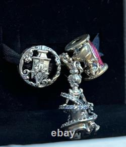 Disney Cinderella 70th Anniversary 3 Charm Pandora Set Pumpkin Clock Retired