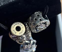 Disney Cinderella 70th Anniversary 3 Charm Pandora Set Pumpkin Clock Retired
