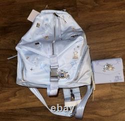 Disney Cinderella Faux Pearl Studded Soft Sided Mini Backpack And Wallet Set NEW