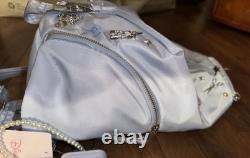 Disney Cinderella Faux Pearl Studded Soft Sided Mini Backpack And Wallet Set NEW