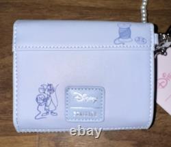 Disney Cinderella Faux Pearl Studded Soft Sided Mini Backpack And Wallet Set NEW