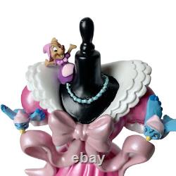 Disney Cinderella Figurine Pink Dress with Jack Gus and the blue birds