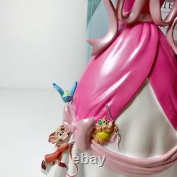 Disney Cinderella Figurine Pink Dress with Jack Gus and the blue birds