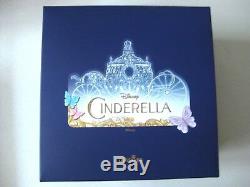 Disney Cinderella Glass Slipper Blue Cushion Set Telegram Limited Japan F/S New