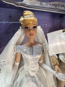 Disney Cinderella & Prince Charming Doll Set Limited Ed Platinum Wedding 555/600