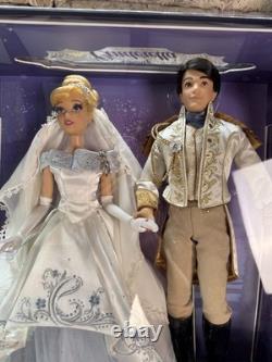 Disney Cinderella & Prince Charming Doll Set Limited Ed Platinum Wedding 555/600