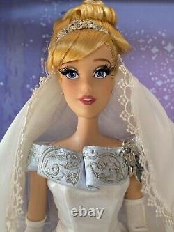 Disney Cinderella & Prince Charming Limited Platinum Wedding Doll Set 70th Anniv